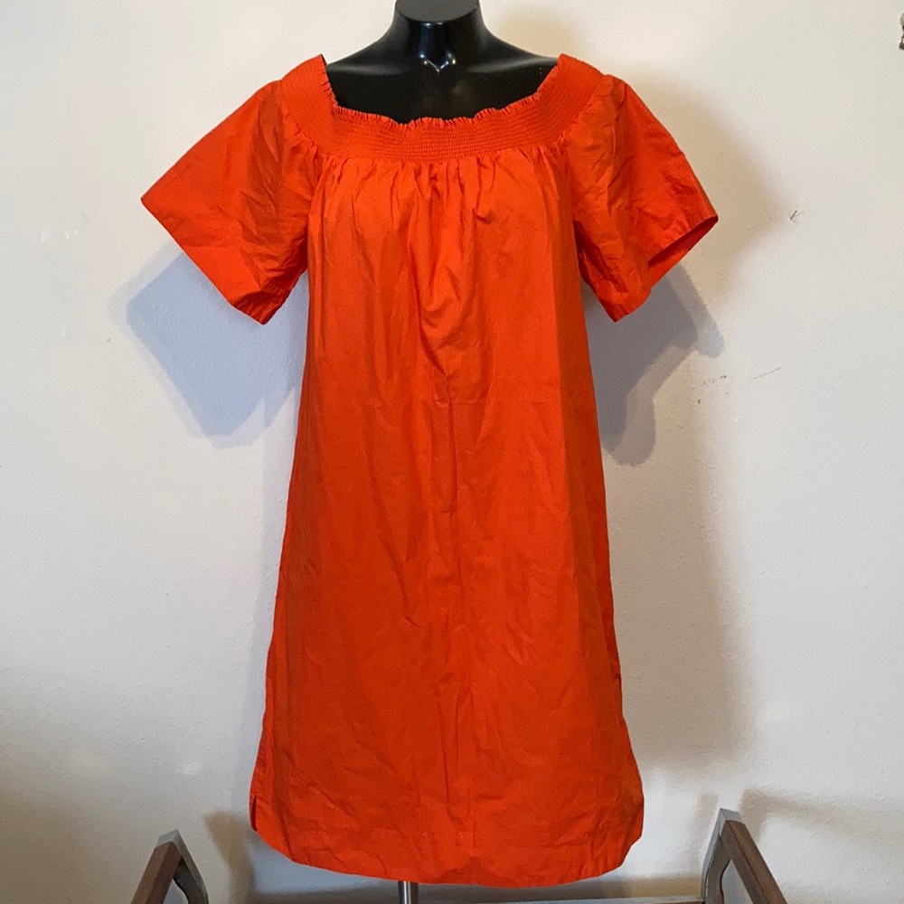 J. Crew Off the Shoulder Poplin Dress (nwot)